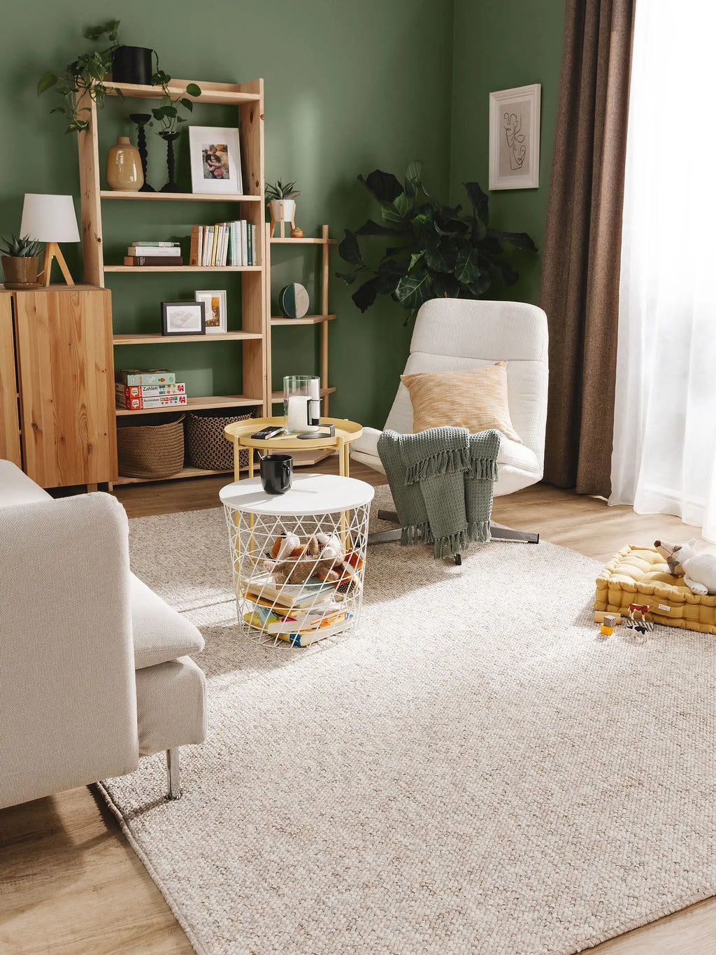 Waschbarer Teppich Enzo, Beige/Multicolor (Cradle to Cradle)