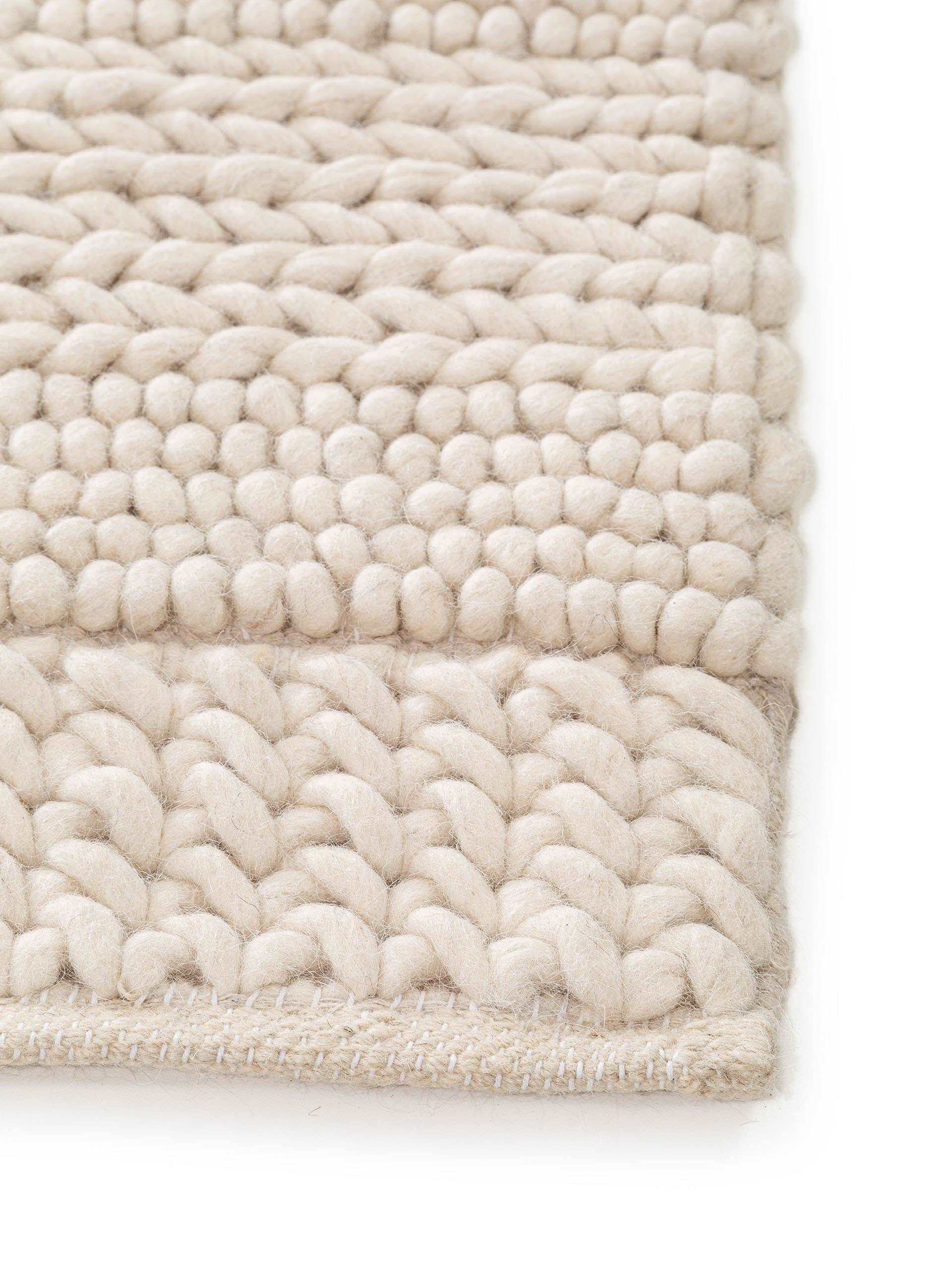 Wollteppich Alva - 100% Wolle, Creme - carpetz