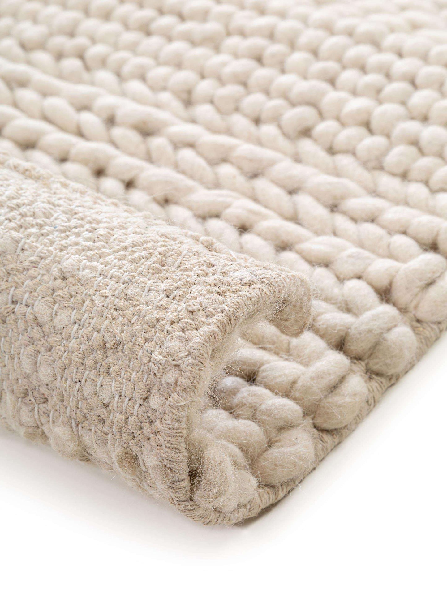 Wollteppich Alva - 100% Wolle, Creme - carpetz