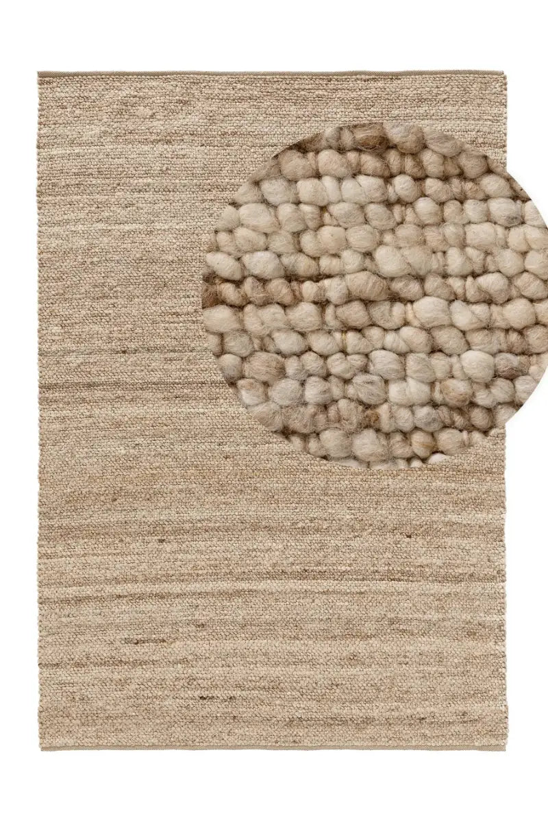 Wollteppich Finn, Beige