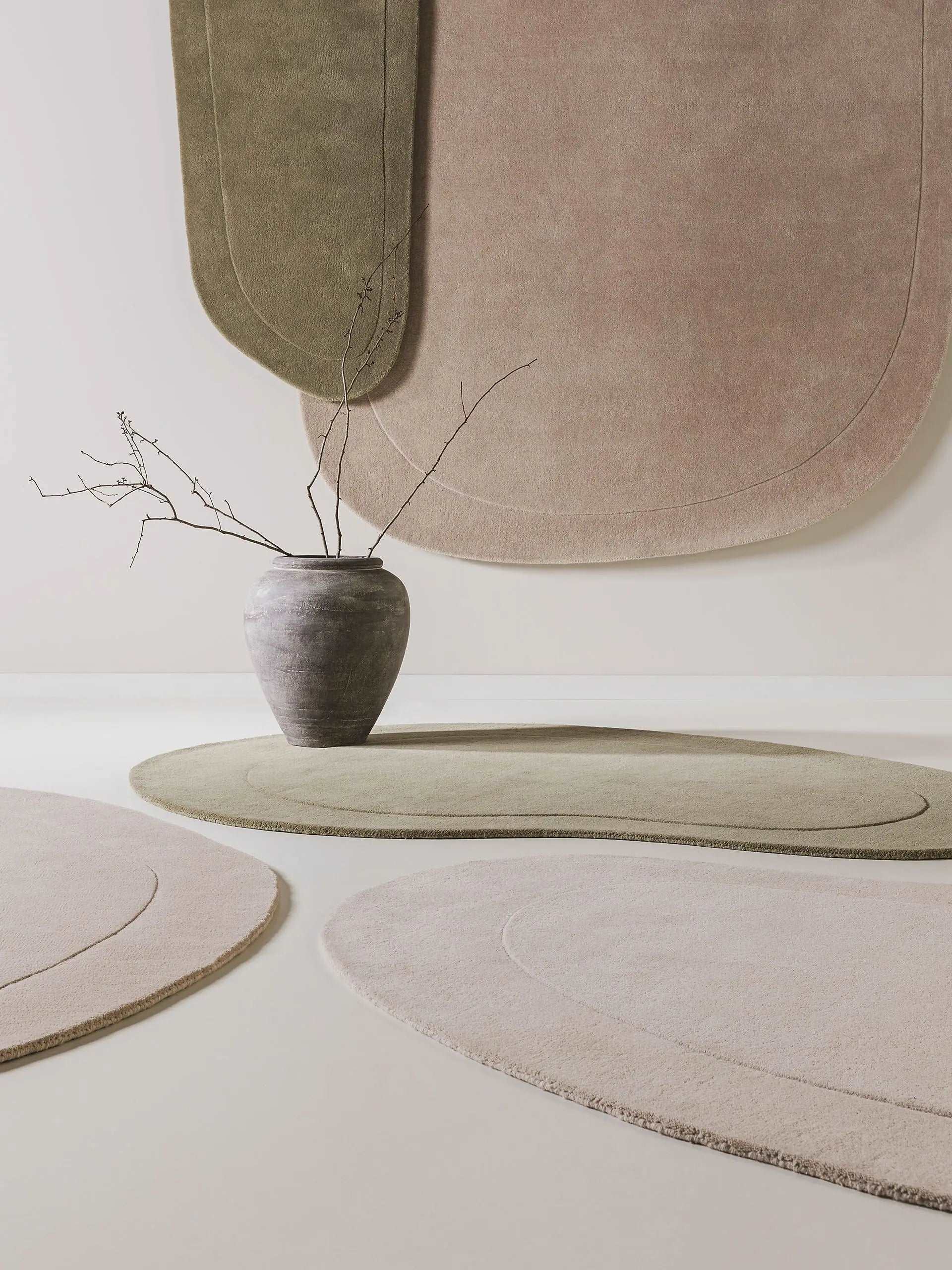 Wollteppich Shape, Hellgrün