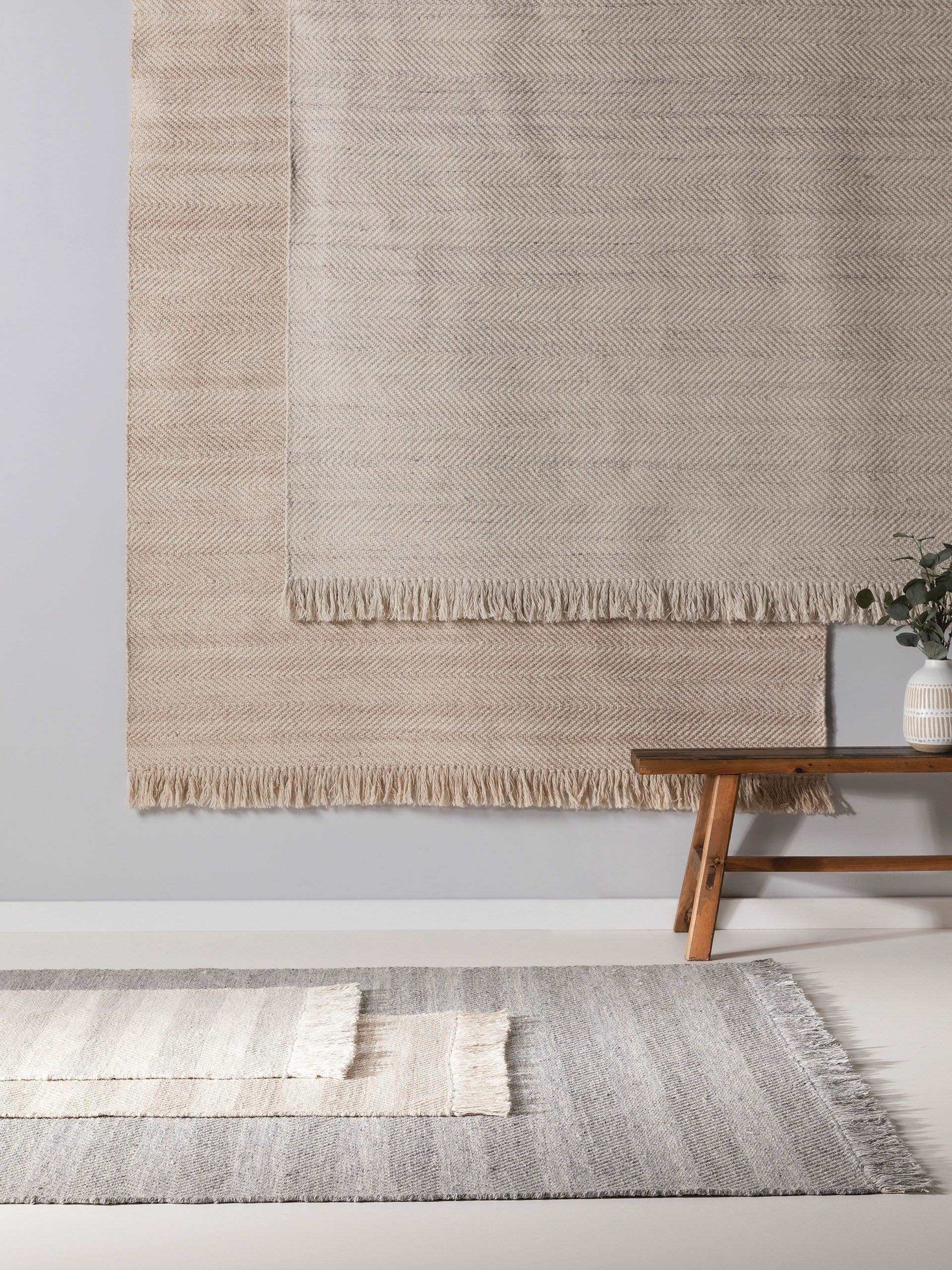 Wollteppich Lars, Beige