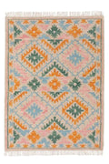 Carpet, handwoven kilim Zohra, multicolor / beige