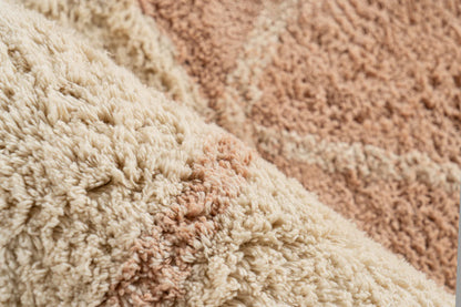 Area Rug - 100% Cotton - Mylen 225 Cream / Dusty Pink