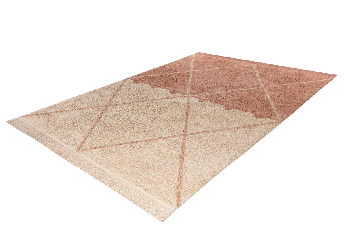 Area Rug - 100% Cotton - Mylen 225 Cream / Dusty Pink