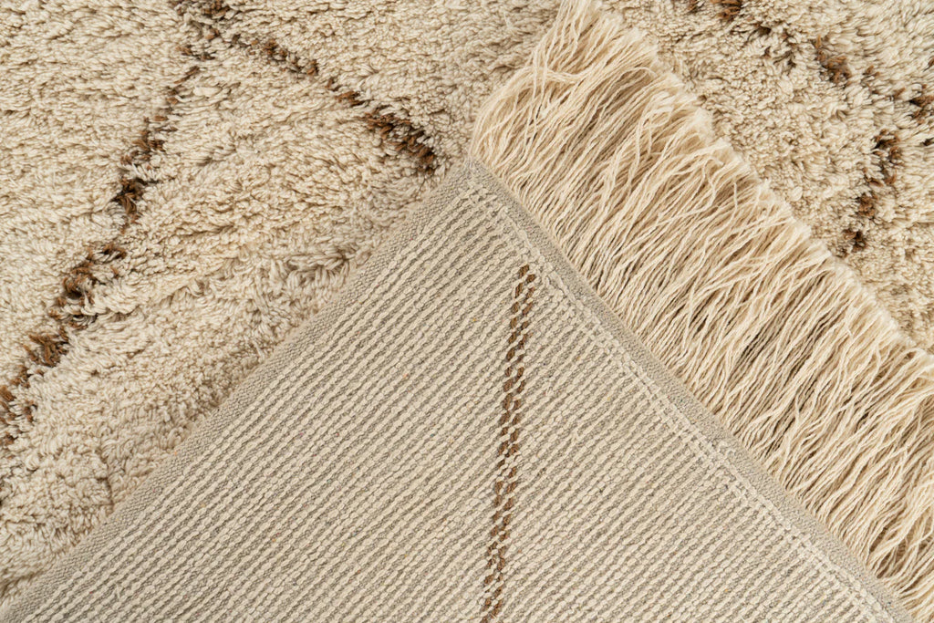 Wollteppich Mylen 425 Creme / Braun - 100% Baumwolle