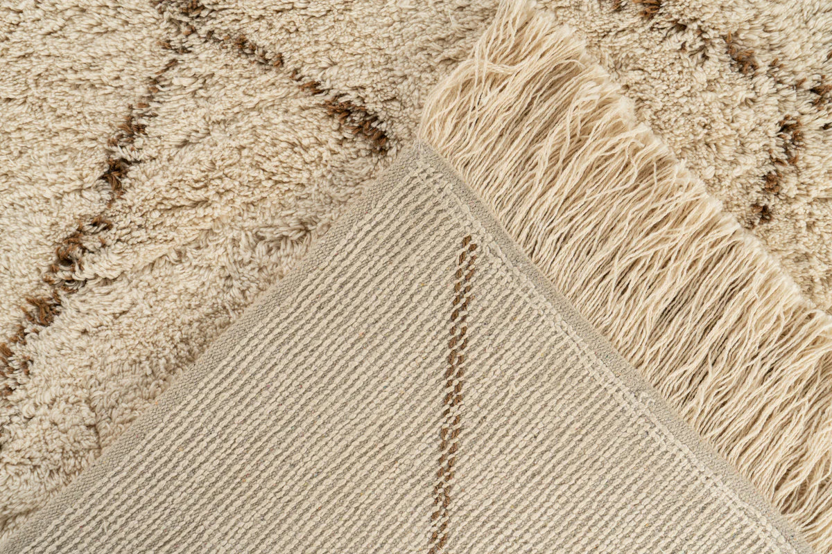 Вовняний килим Mylen 425 кремовий / коричневий - 100% бавовна