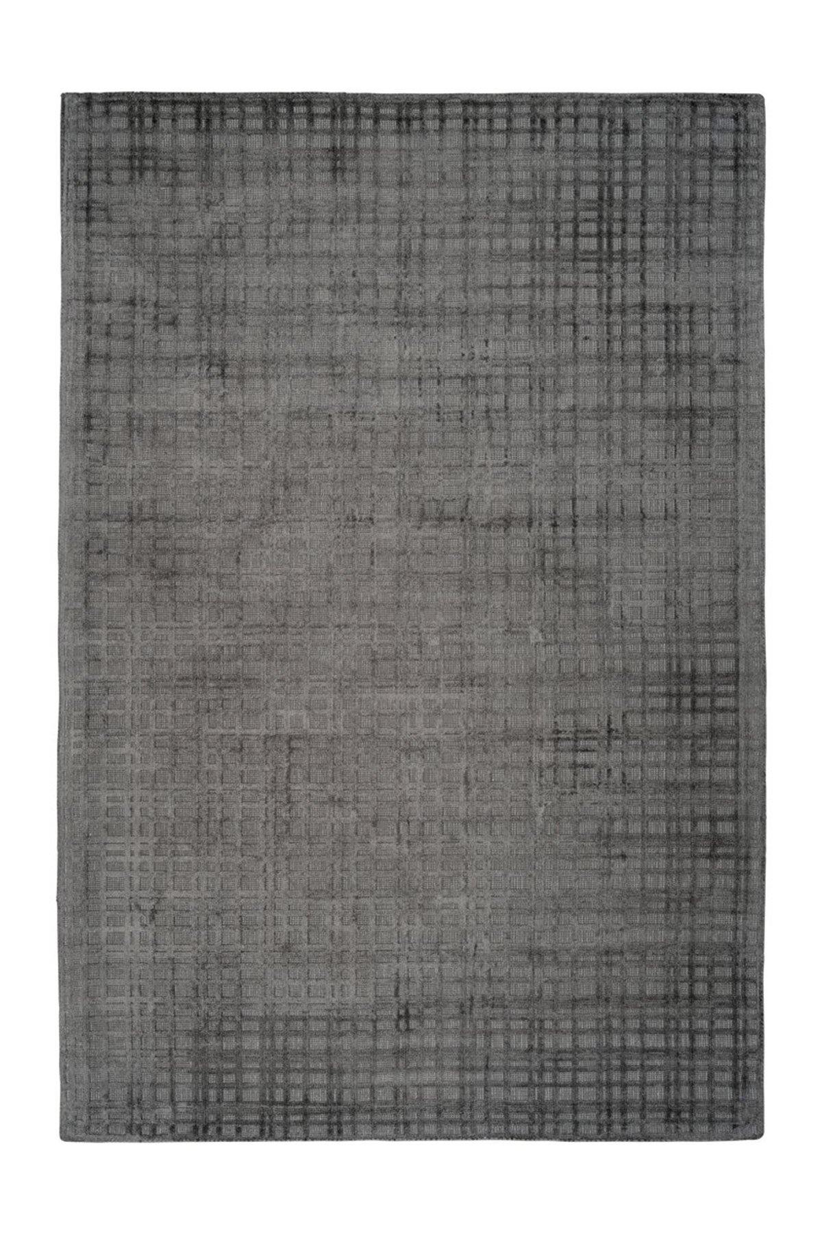 Teppich Karma 125 grau Viskoseteppich - carpetz
