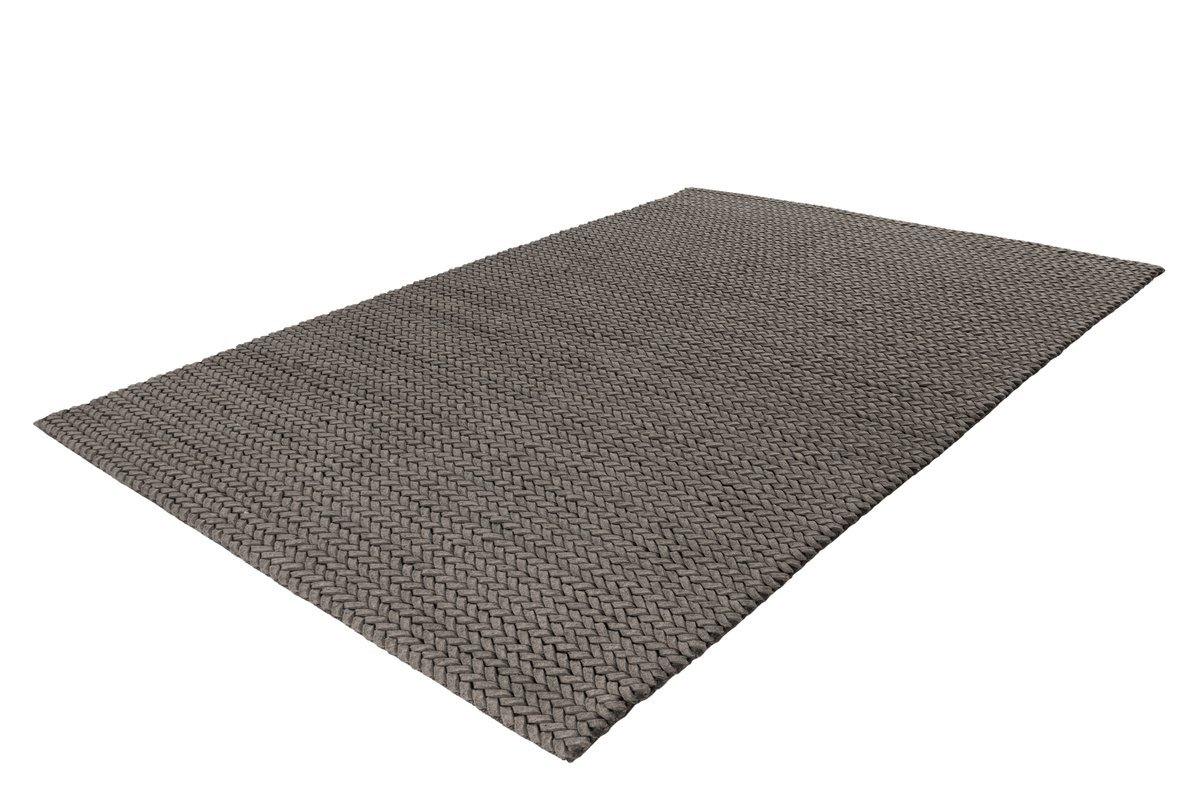 Teppich Robbie 125 Grau, 100% Neuseelandwolle - carpetz