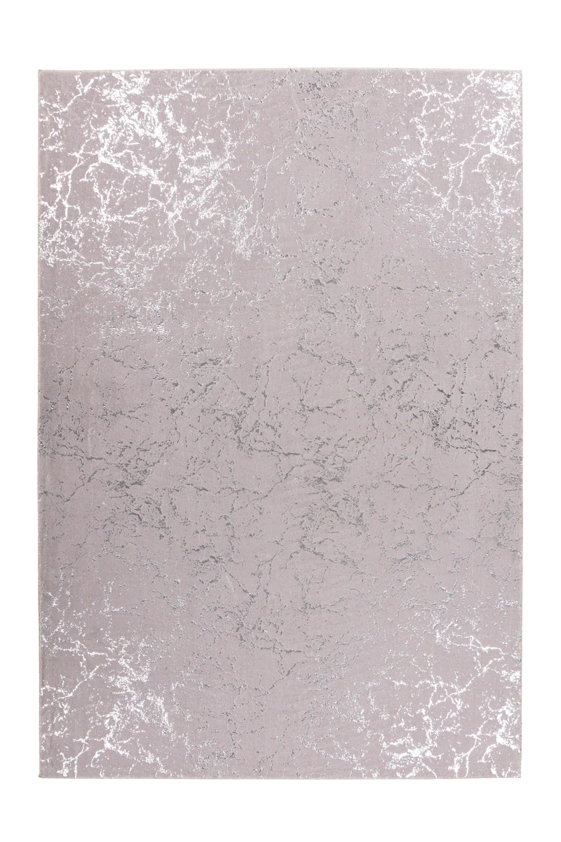 Teppich Bijou 125, Hochflor - Taupe / Silber