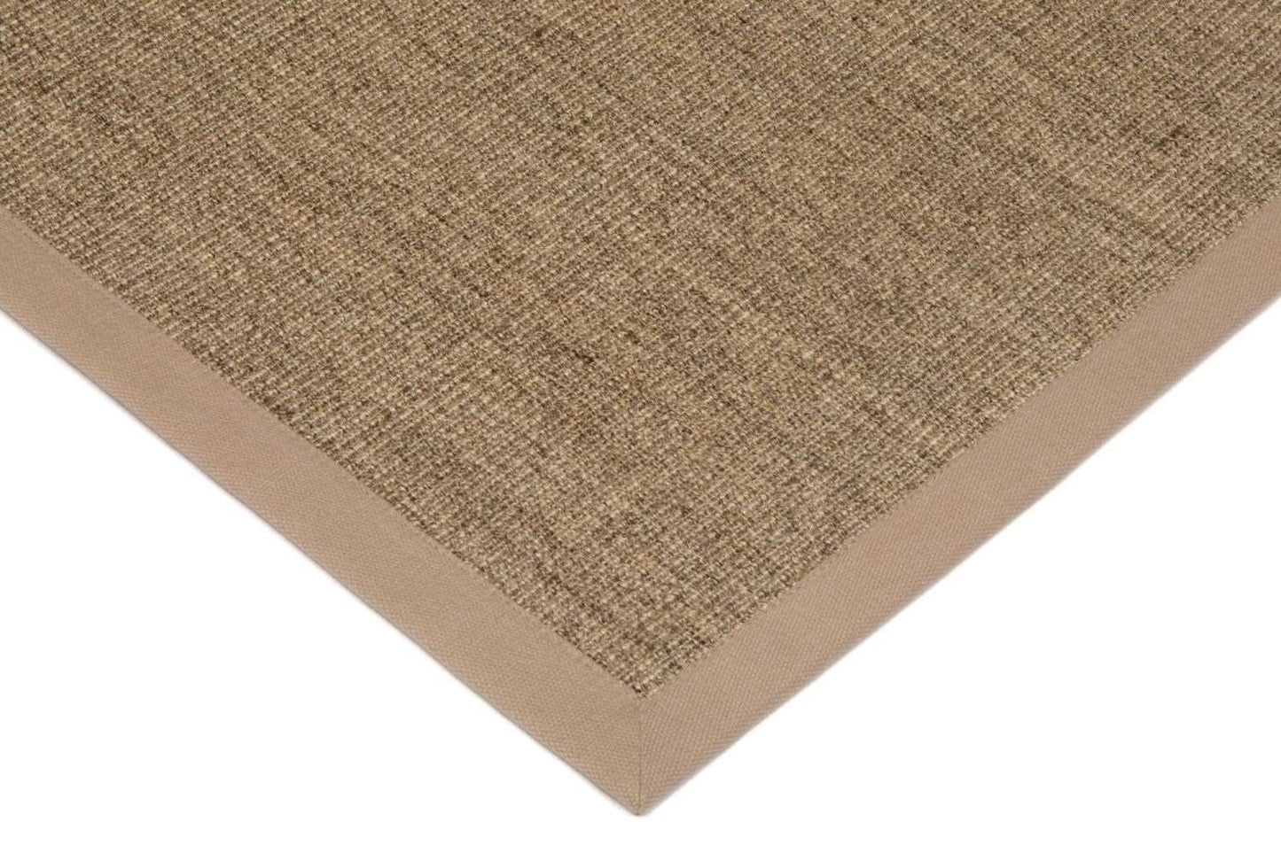 Made-to-measure sisal carpet - pure fabric hazel brown, with fleece backing 100% natural 