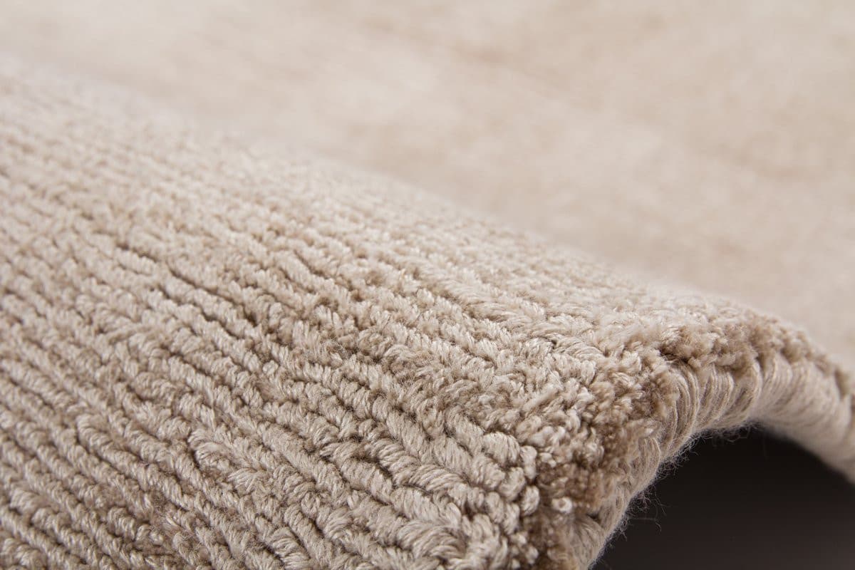 Teppich Viskoseteppich Luxury 110 Elfenbein / Taupe, Modern-Loft - carpetz
