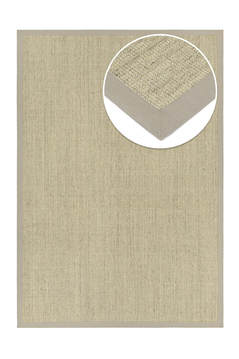 Made-to-measure sisal carpet pure macadamia, with fleece backing 100% natural 