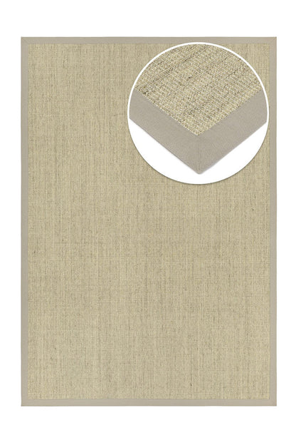 Made-to-measure sisal carpet - pure macadamia fabric, with 100% natural fleece backing 