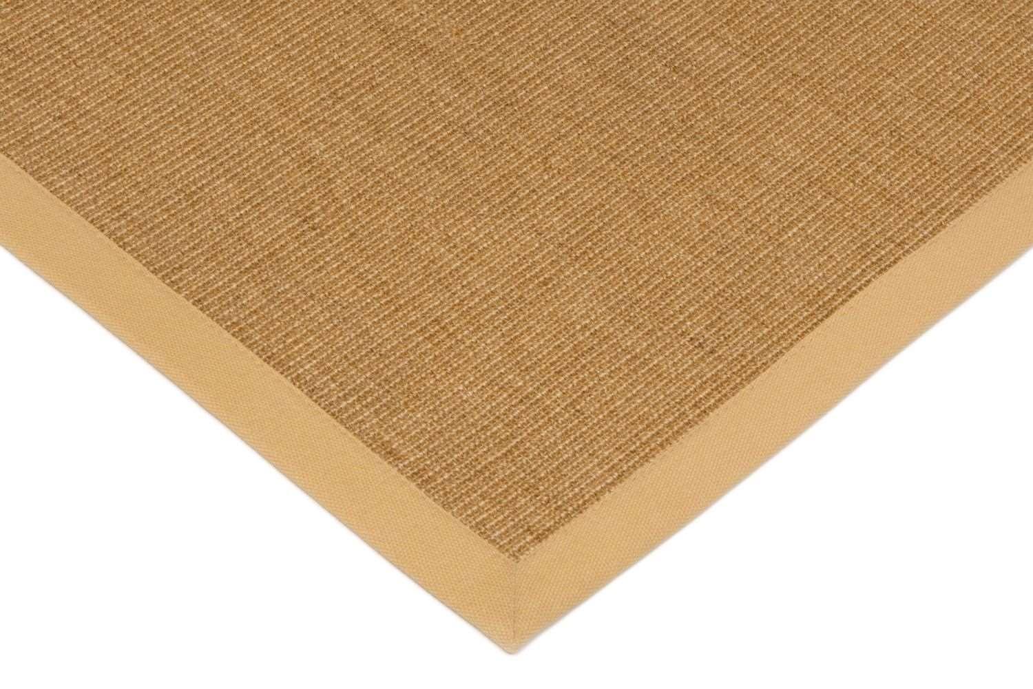 Sisal Teppich Purstoff cashewbeige, mit Vliesrücken 100% Natur