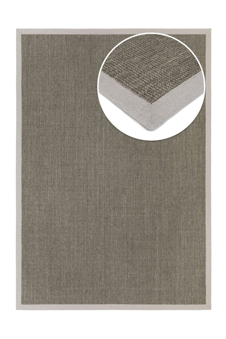Sisalteppich nach Maß Purstoff taguagrau – 100% Sisal, Vliesrücken Wunschgröße | carpetz.de