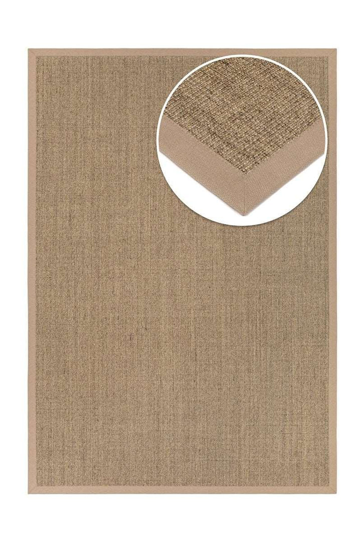 Sisalteppich nach Maß Purstoff haselbraun – 100% Sisal, Vliesrücken Wunschgröße | carpetz.de