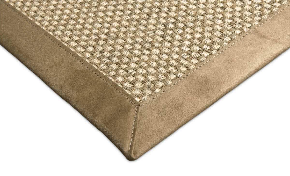 Sisal Teppich Cuadro natur mit Bordüre - carpetz