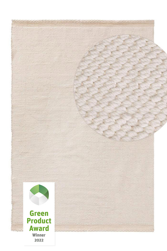Teppich Kiah aus recyceltem Material - In & Outdoor, Creme