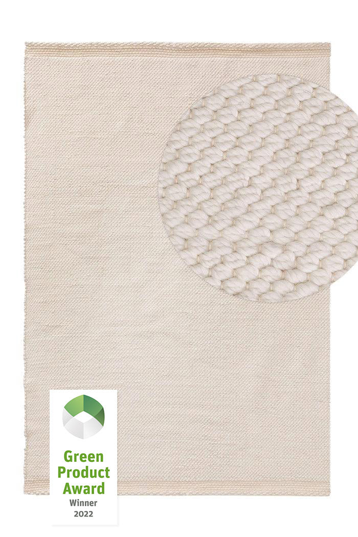 Carpet Kiah made of recycled material - In &amp; Outdoor, Cream 