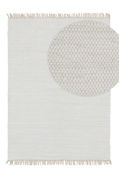 Teppich aus recycelter Baumwolle Tom, Weiß - carpetz