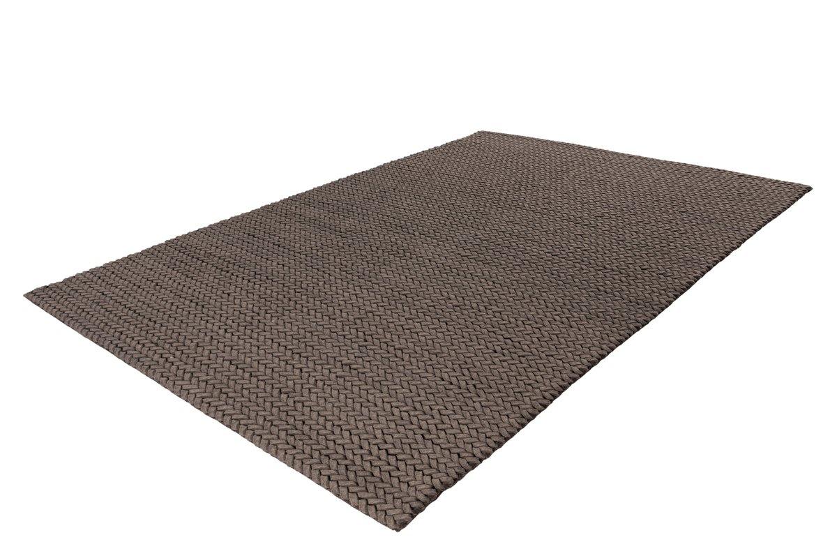 Teppich Robbie 125 Taupe, 100% Neuseelandwolle - carpetz