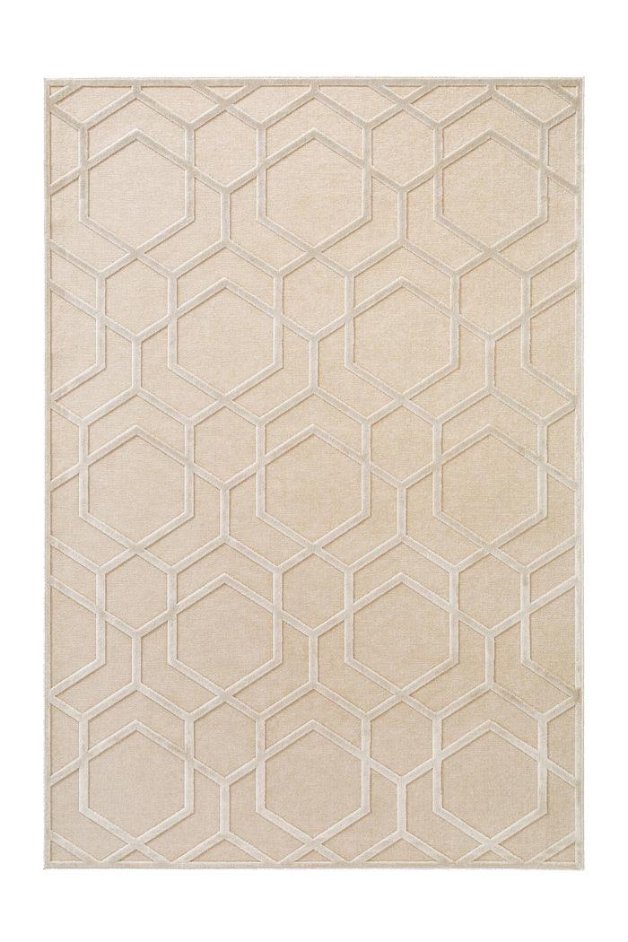 Viskoseteppich Woody, Creme - carpetz