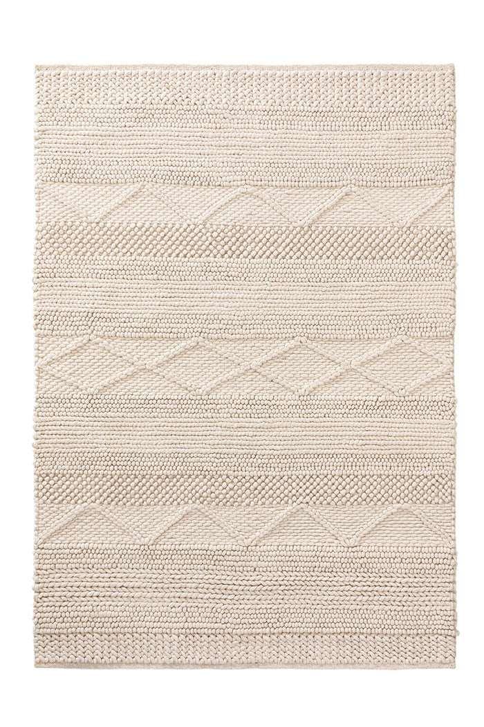 Wollteppich Alva - 100% Wolle, Creme