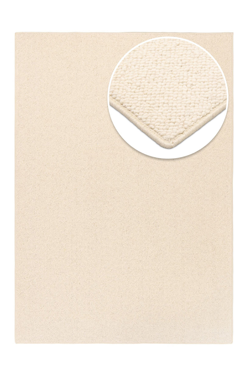 Wollteppich Wölkchen cremeweiß Muster (10x10 cm)